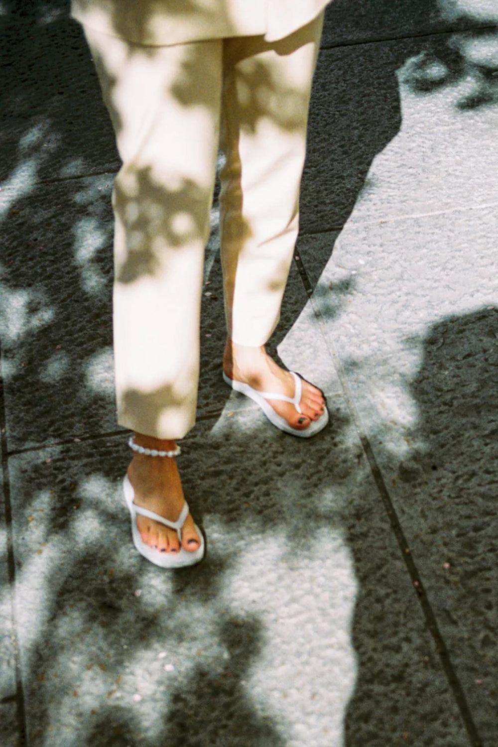 Tapered Flip Flop White