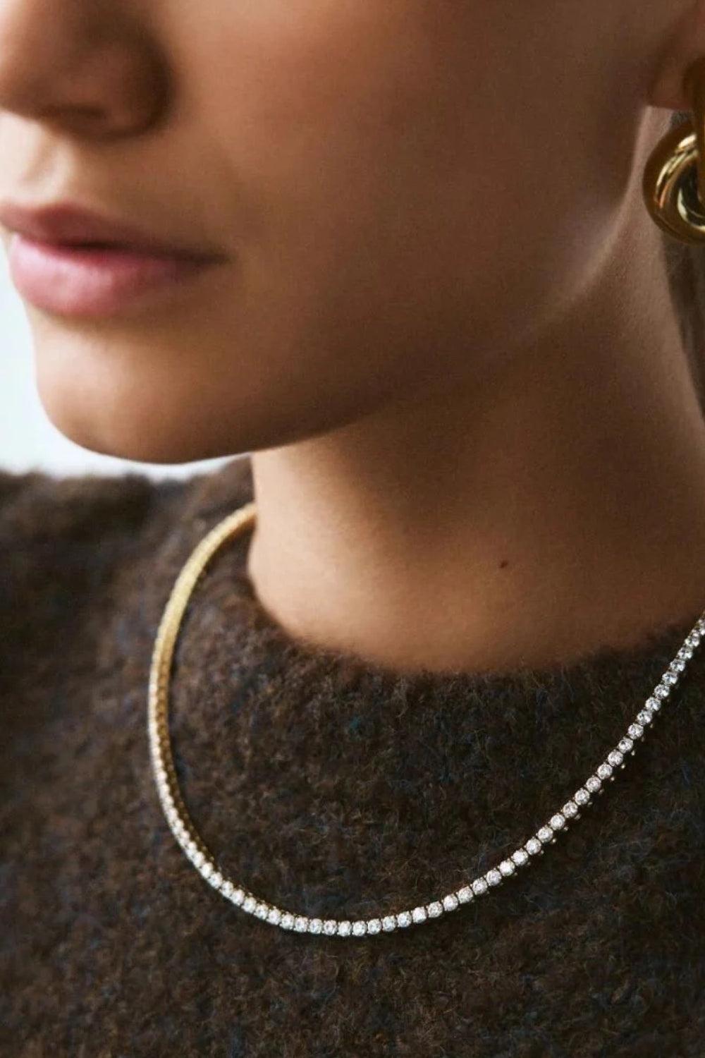 Tennis Necklace Gold