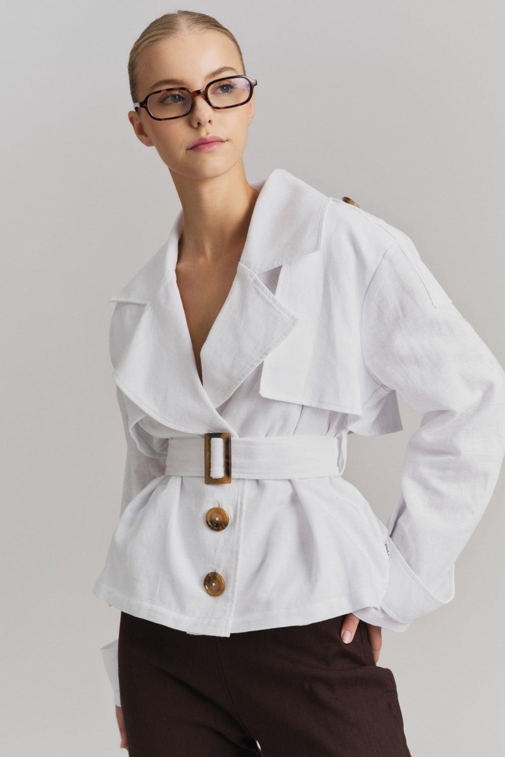 Tilla Linen Jacket White