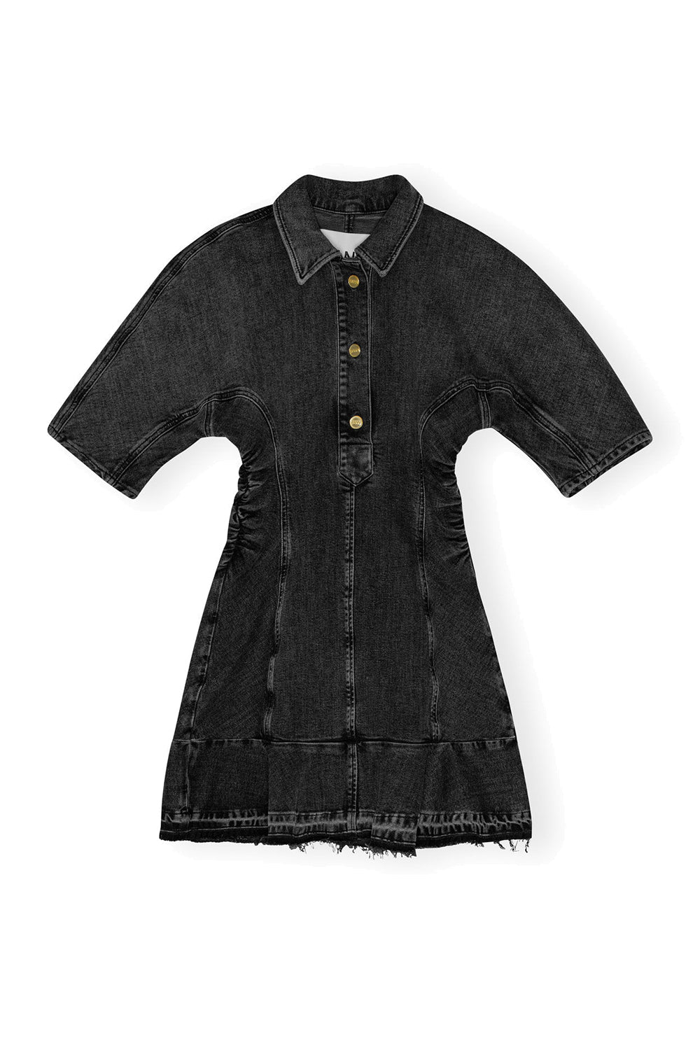 Tint Edge Denim Mini dress Washed Black/black