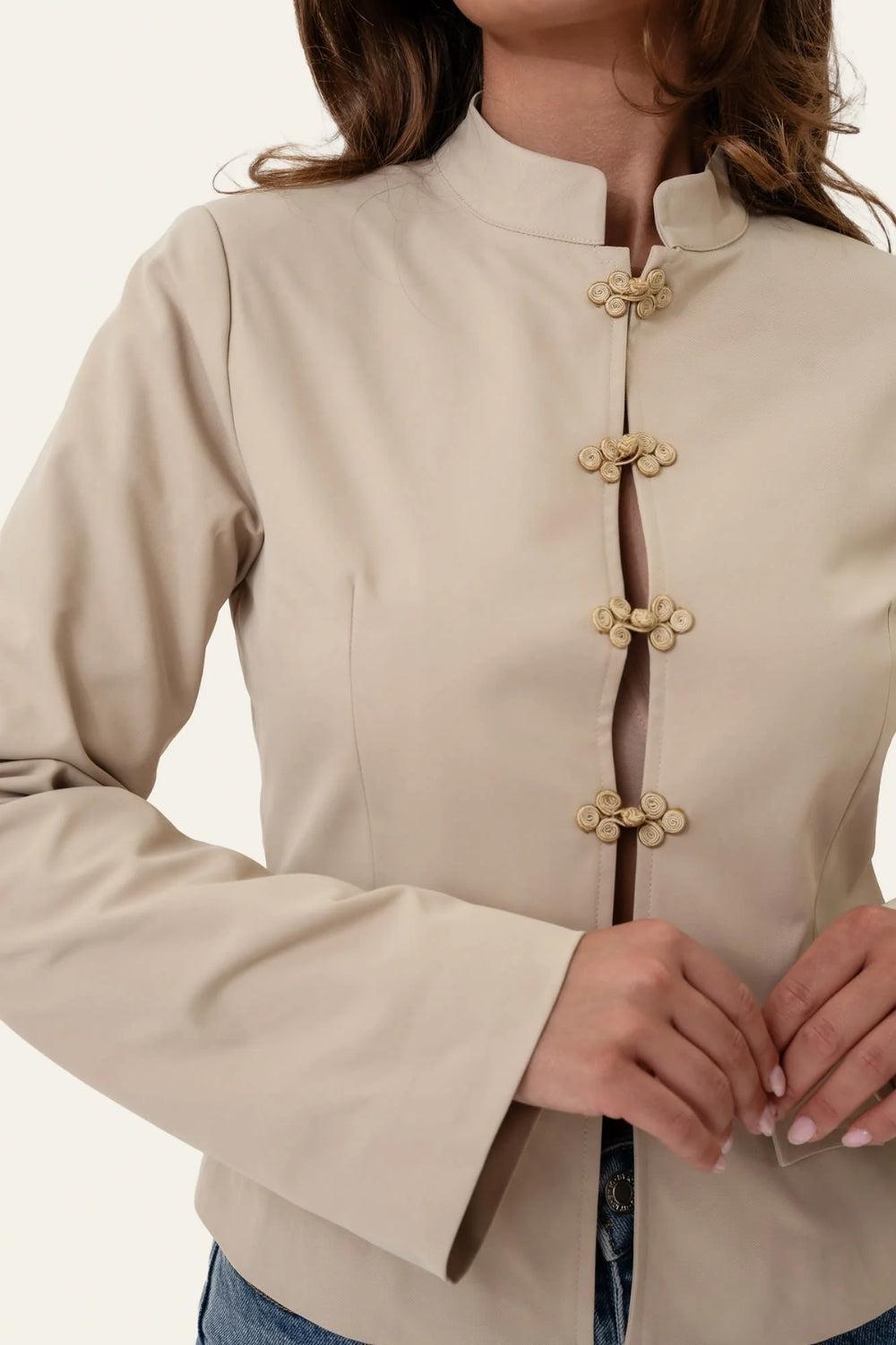 TracyIC Blazer Shirt Beige