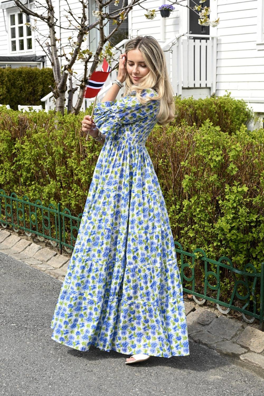 Twisted Maxi Dress Peonies