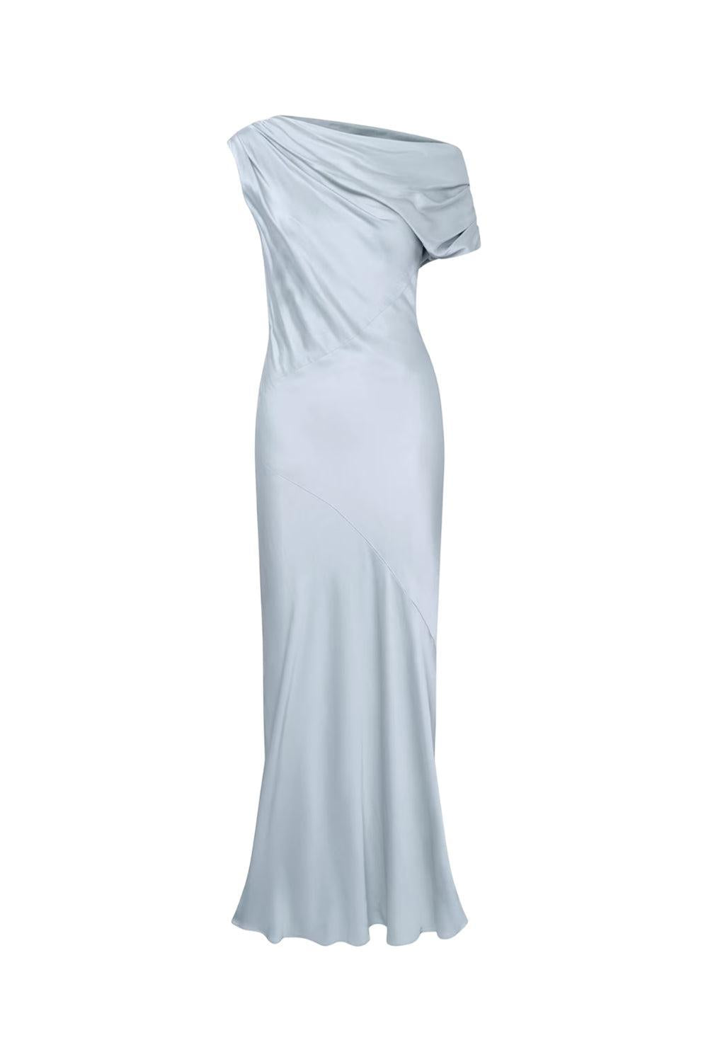 Vanessa Satin Dress pale blue