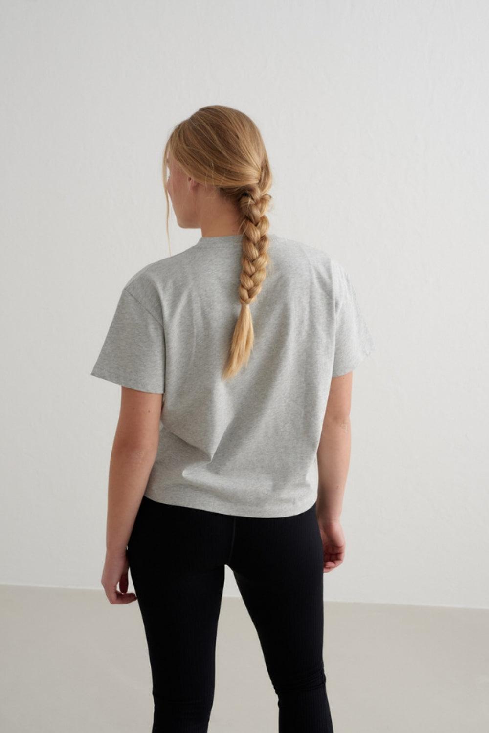 Varsity Boxy T-shirt Grey Melange