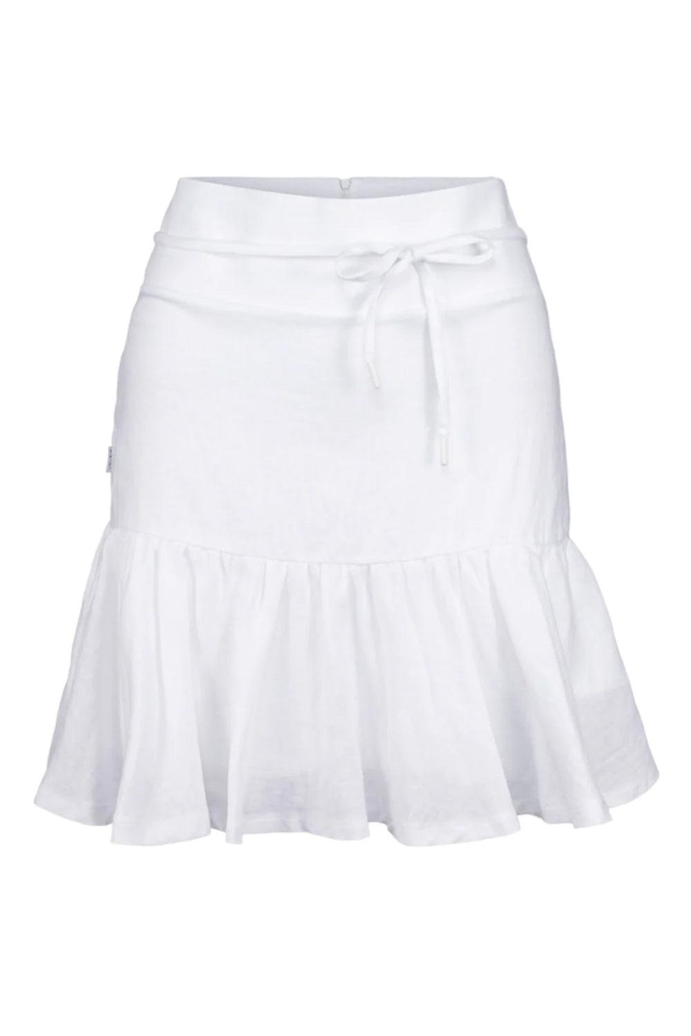 Villie Linen Skirt White