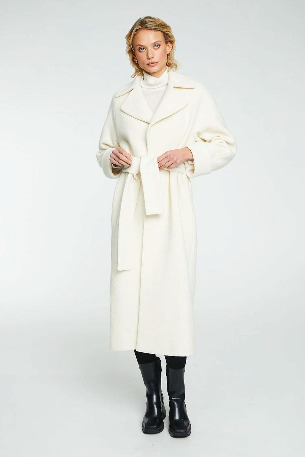 WMN Wool Coat Long White