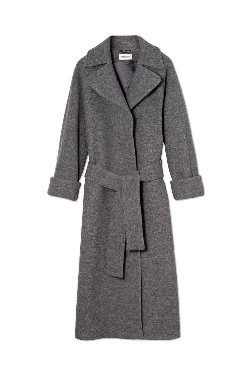 WMN Wool coat long Grey