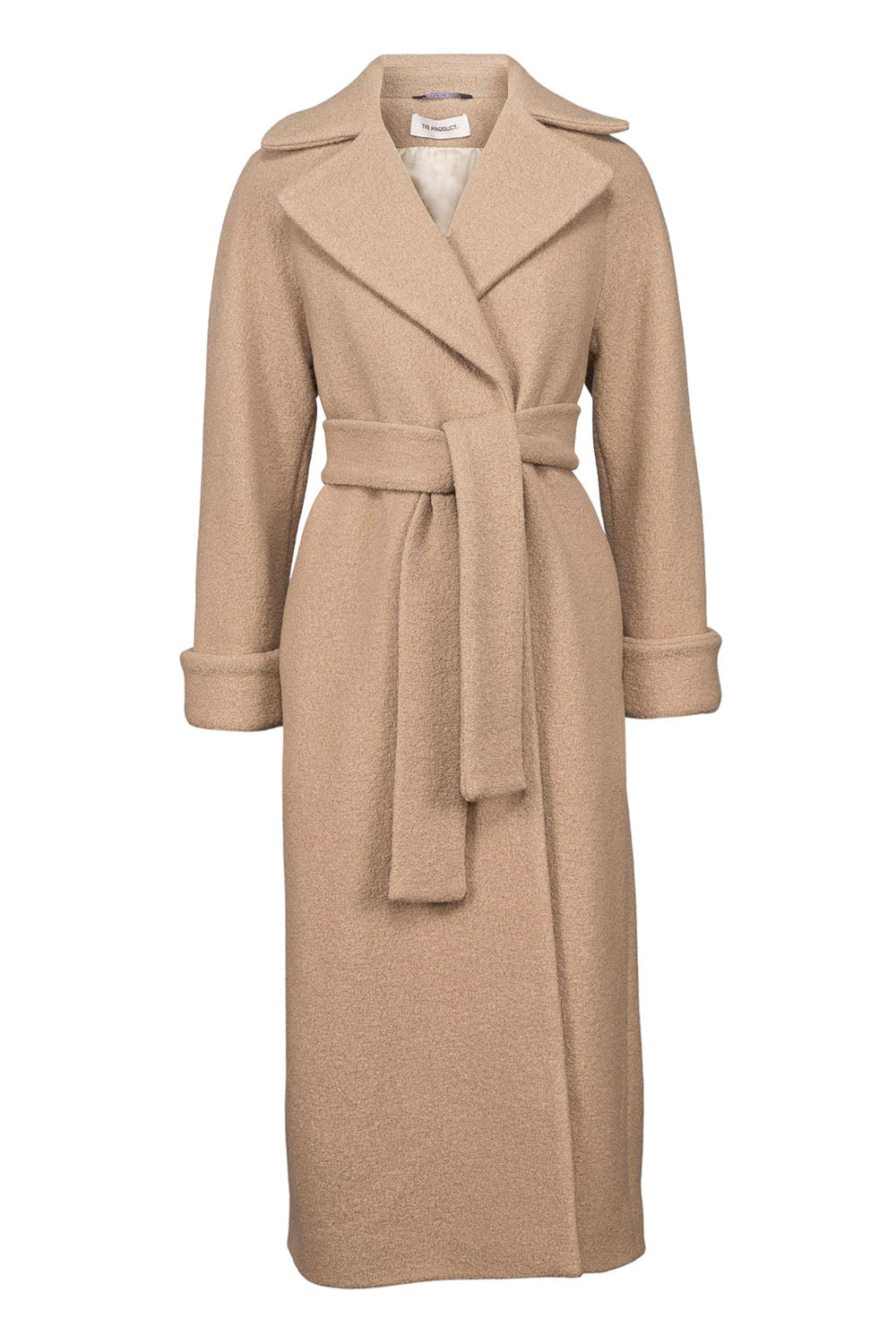 WMN Wool coat long Taupe