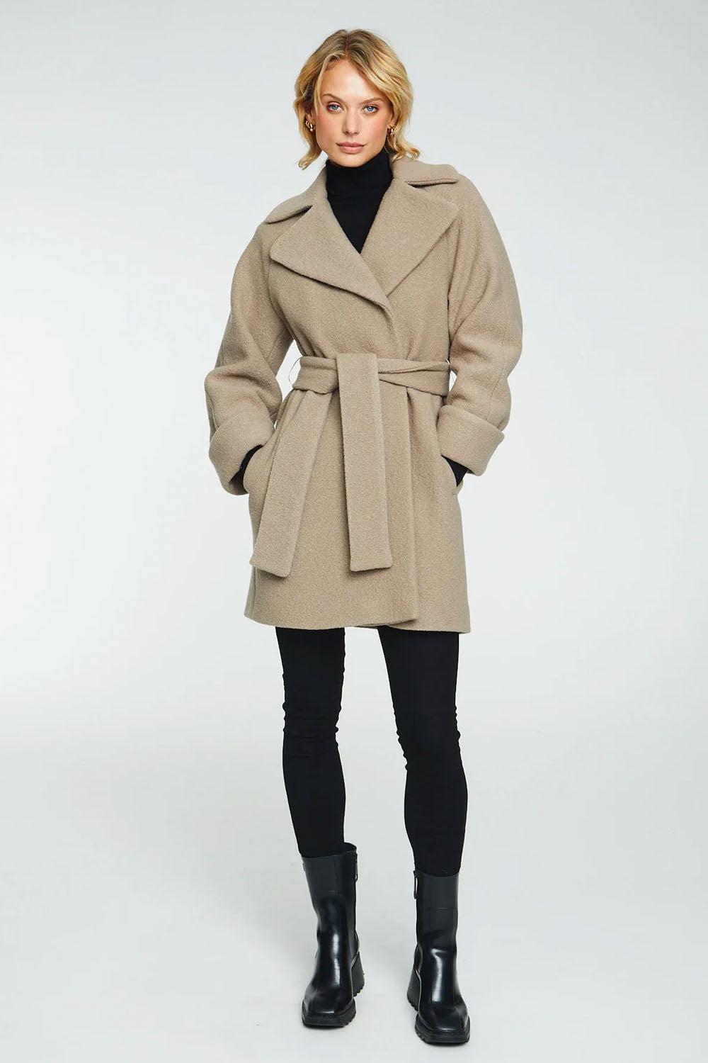 WMN Wool coat mid Taupe