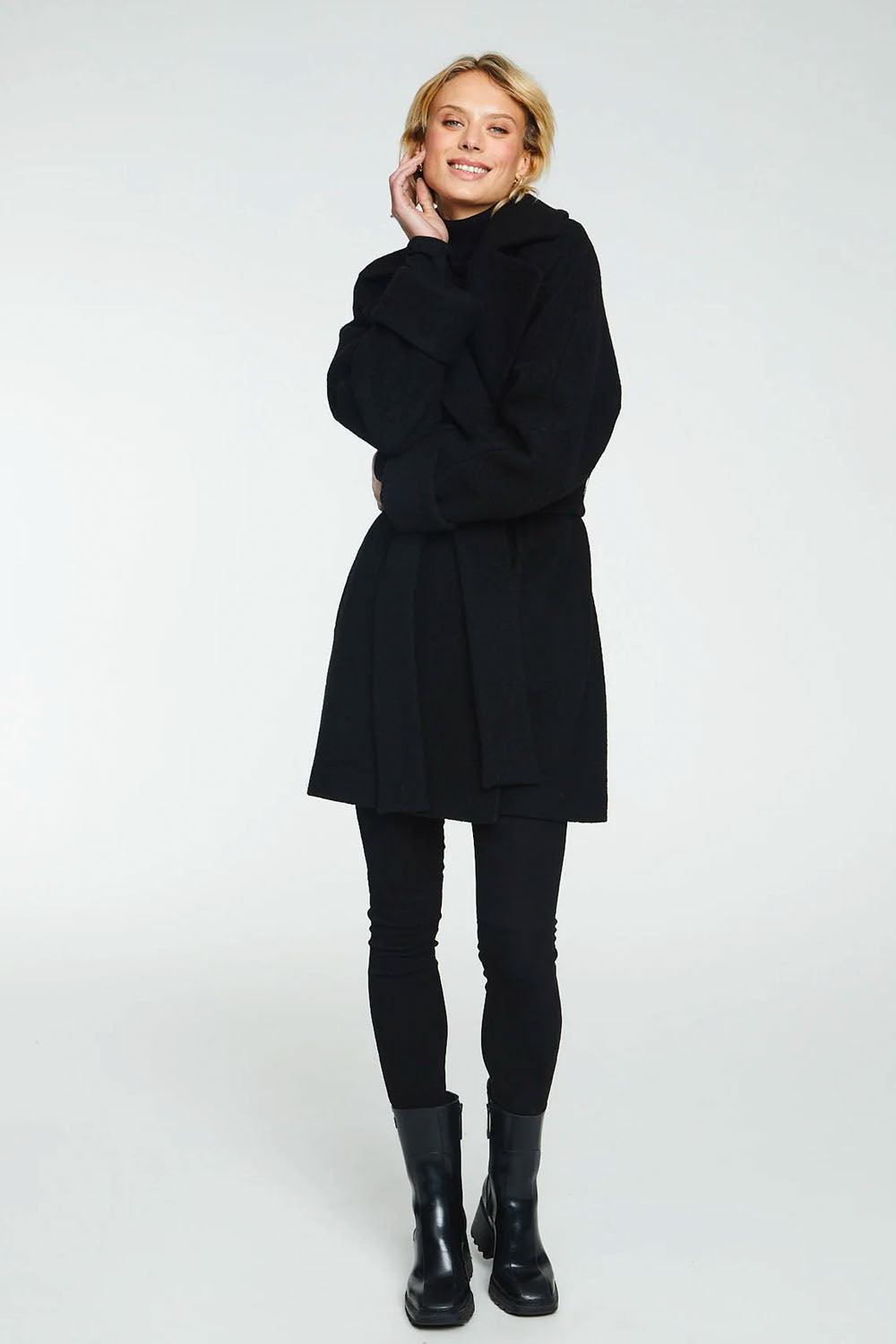 WMN Wool coat mid black