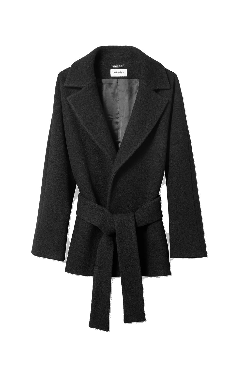 WMN Wool coat short Black