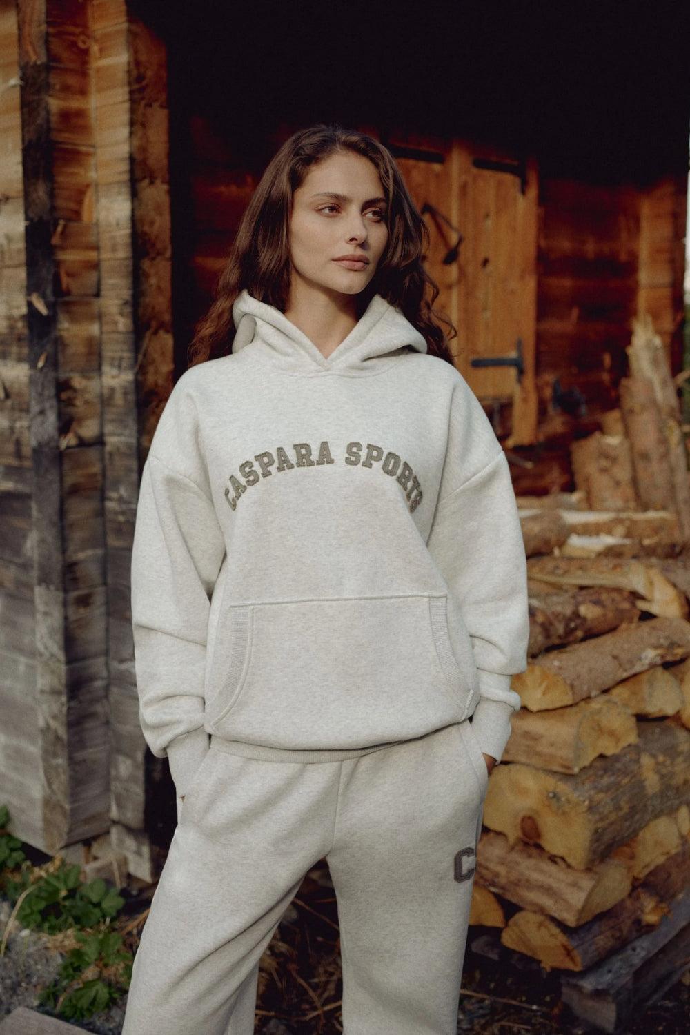 W. CS Hoodie Grey Melange w. Khaki