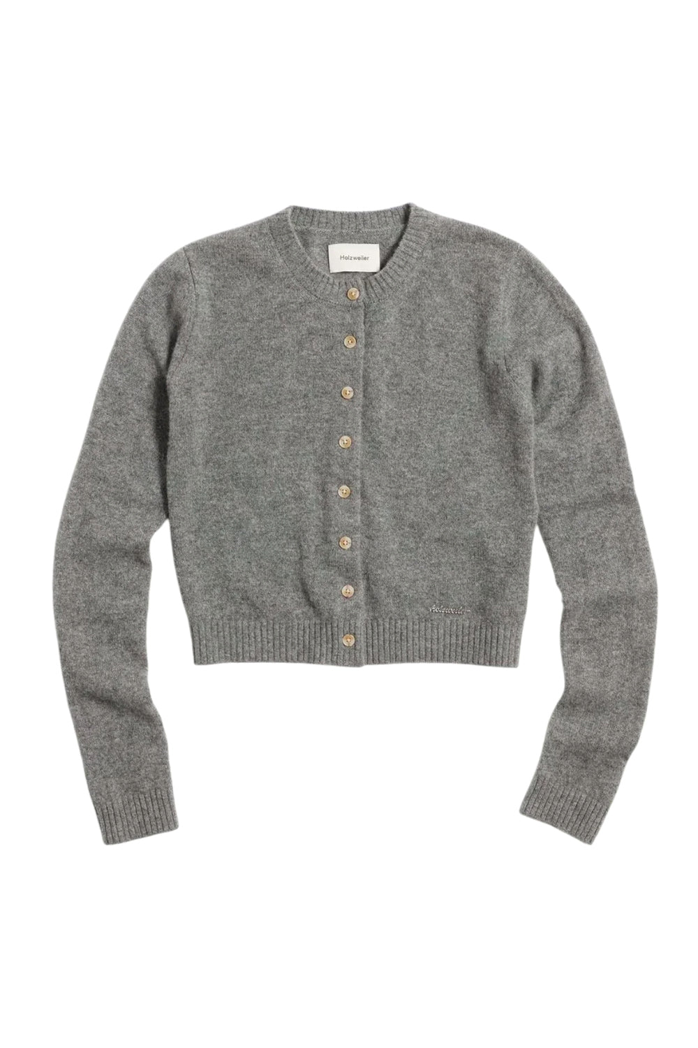 W. Cashmere Cardigan Dk. Grey