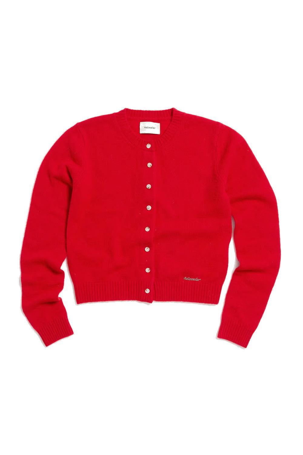 W. Cashmere Cardigan Red