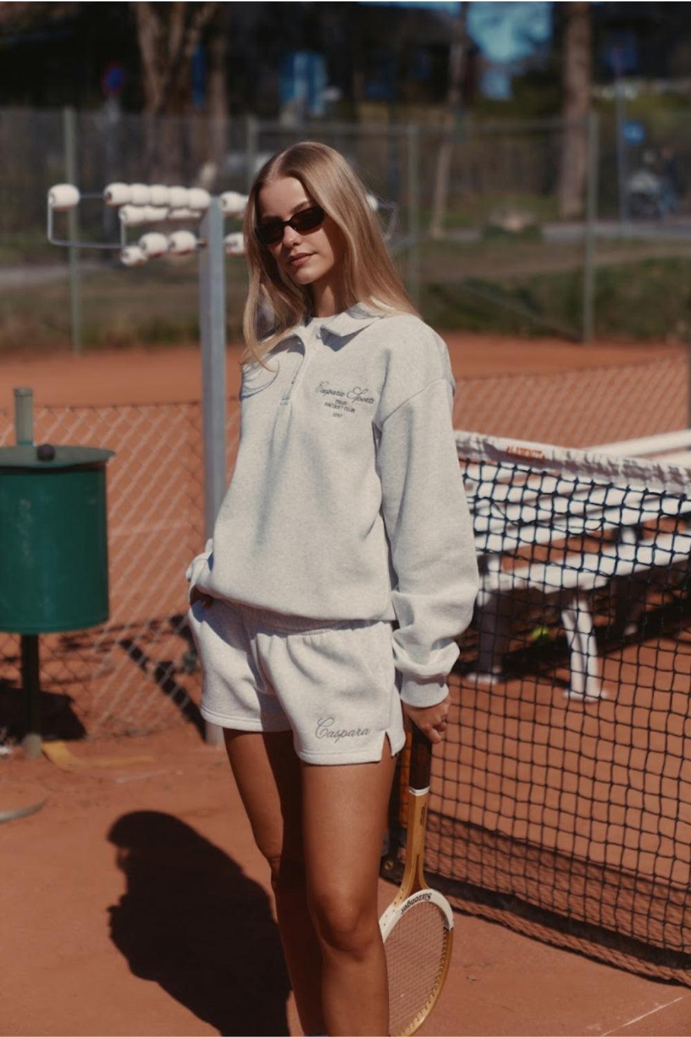 W. Racquet Club Rugby Shirt Grey Melange