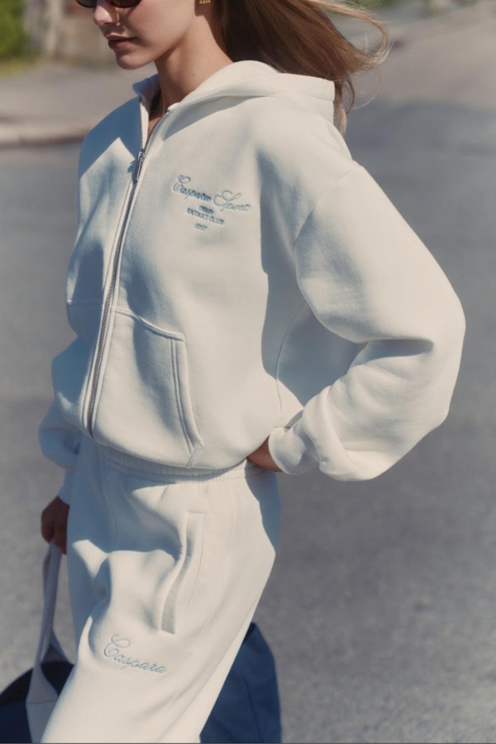 W. Racquet Club Zip Hoodie White