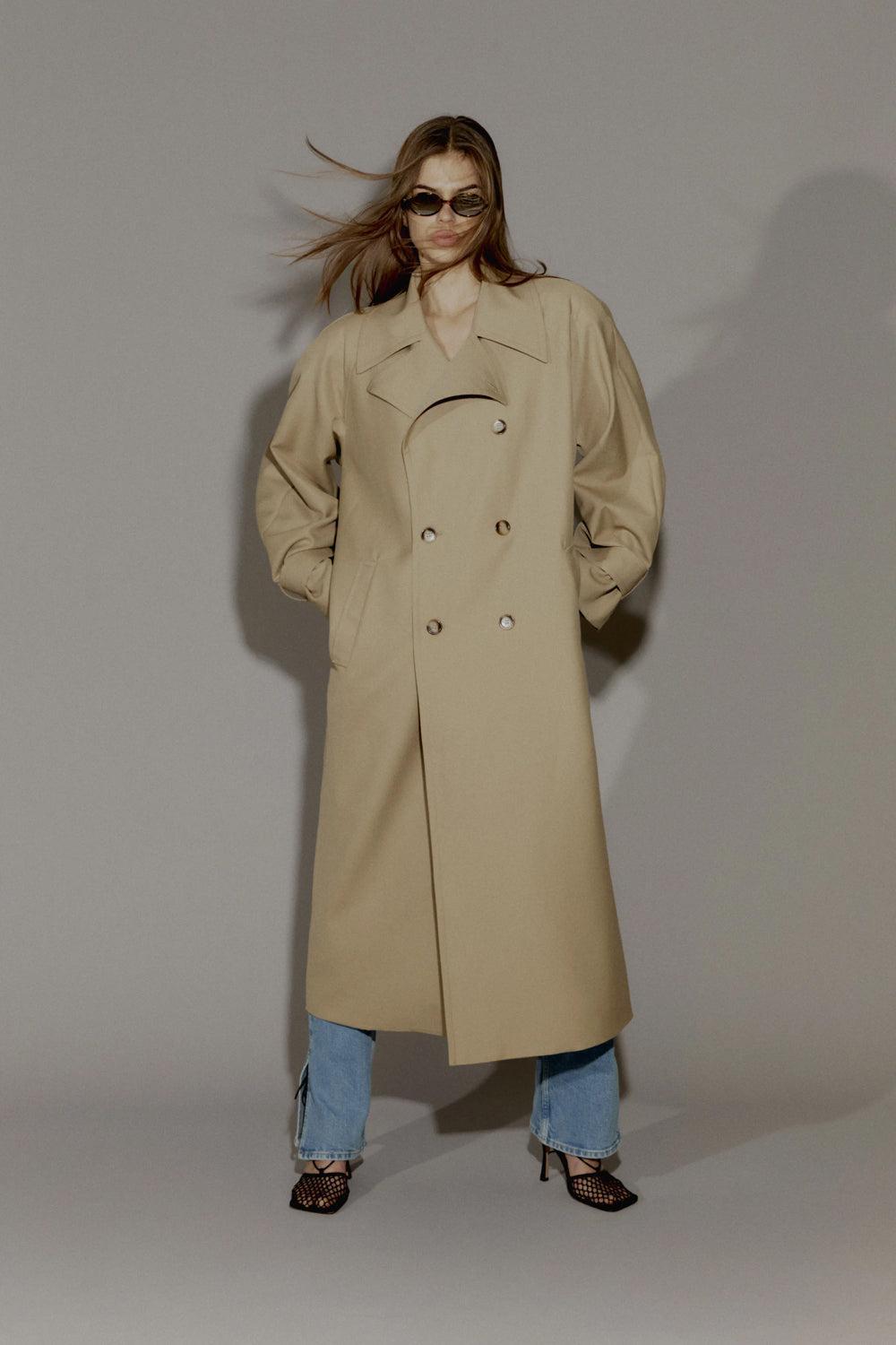 Wool Blend Trenchcoat