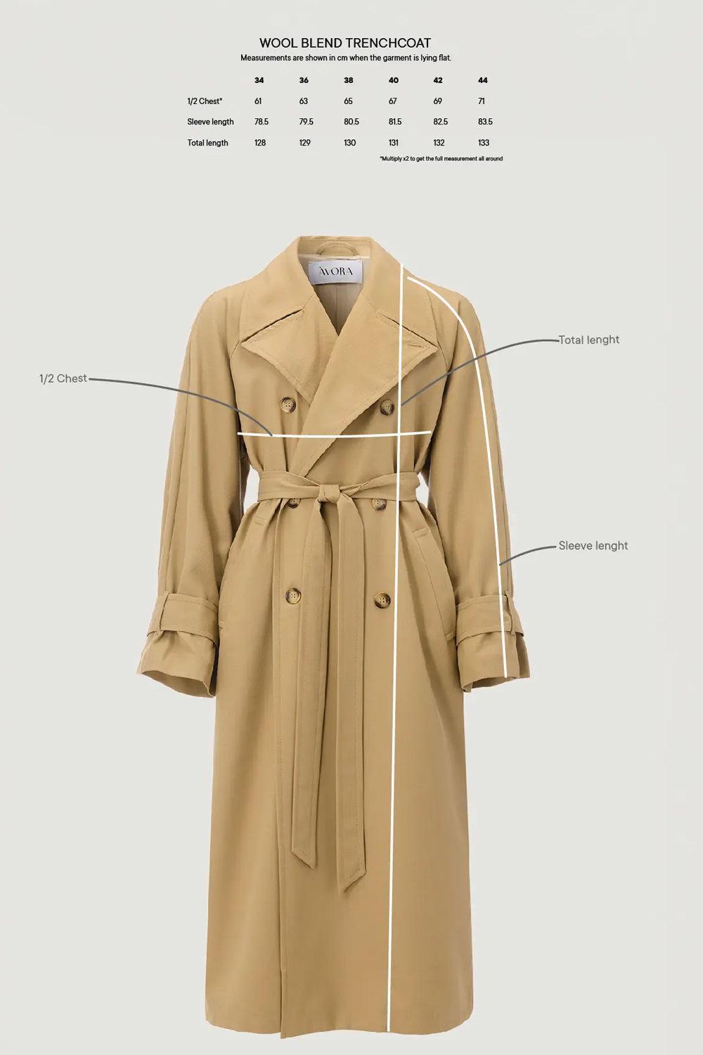 Wool Blend Trenchcoat