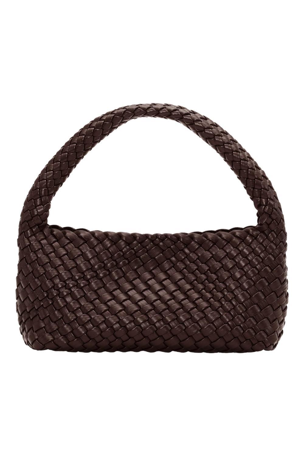 Woven Mini Bag Pouch Brown