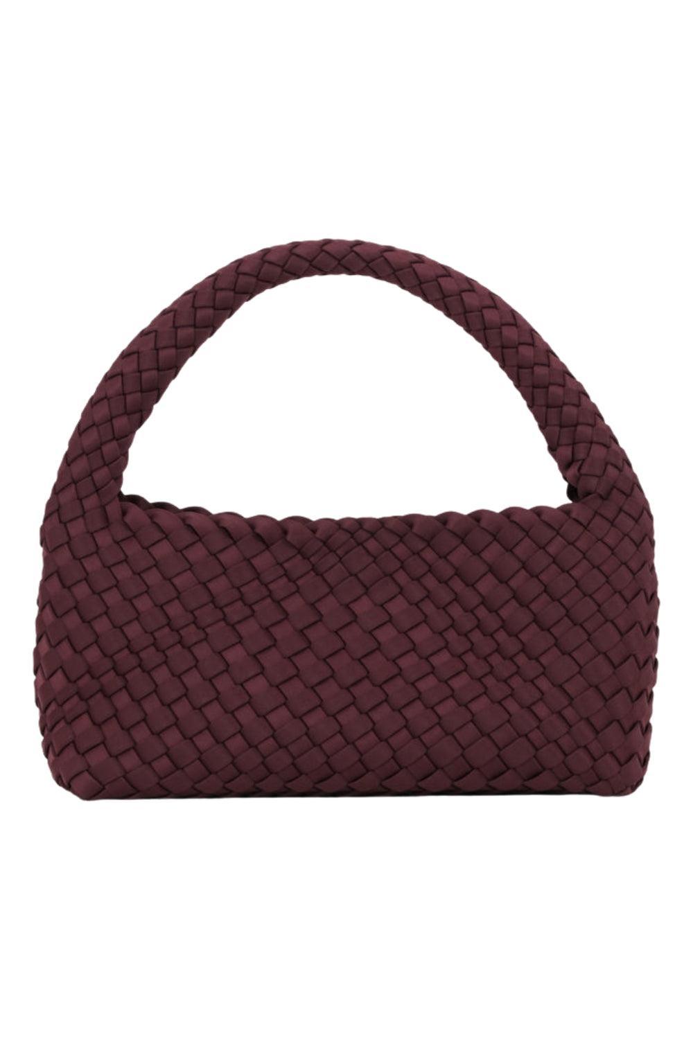Woven Scuba Mini Bag With Pouch Burgundy