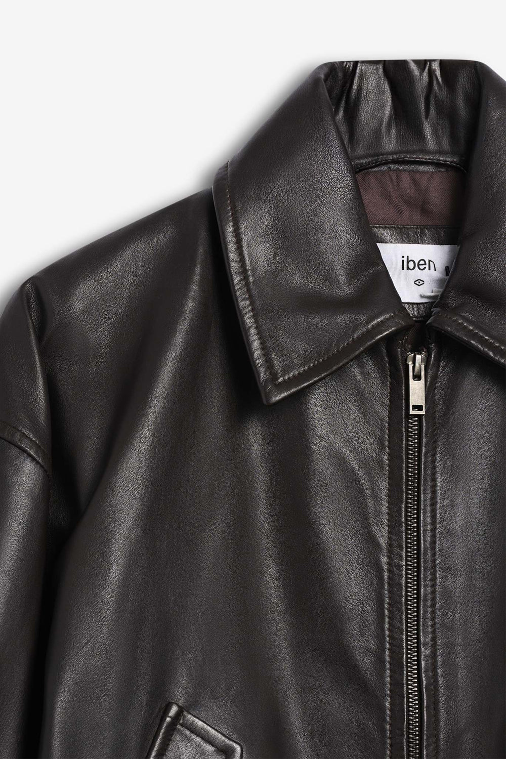 Zephyr leather jacket brown espresso