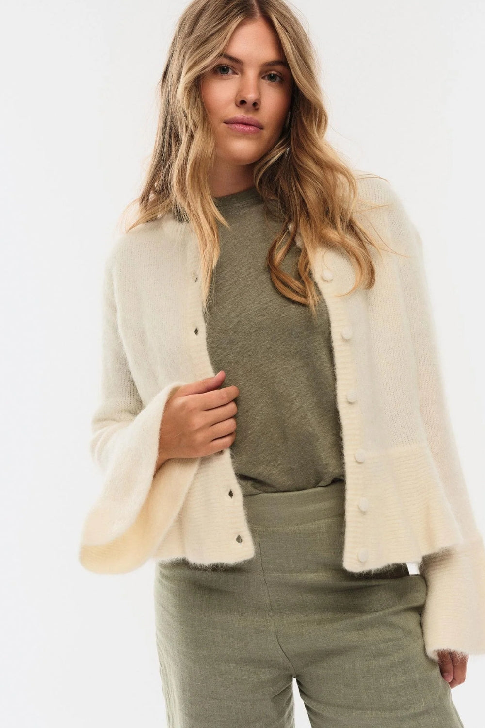 Maren Chunky Cardigan Bright White