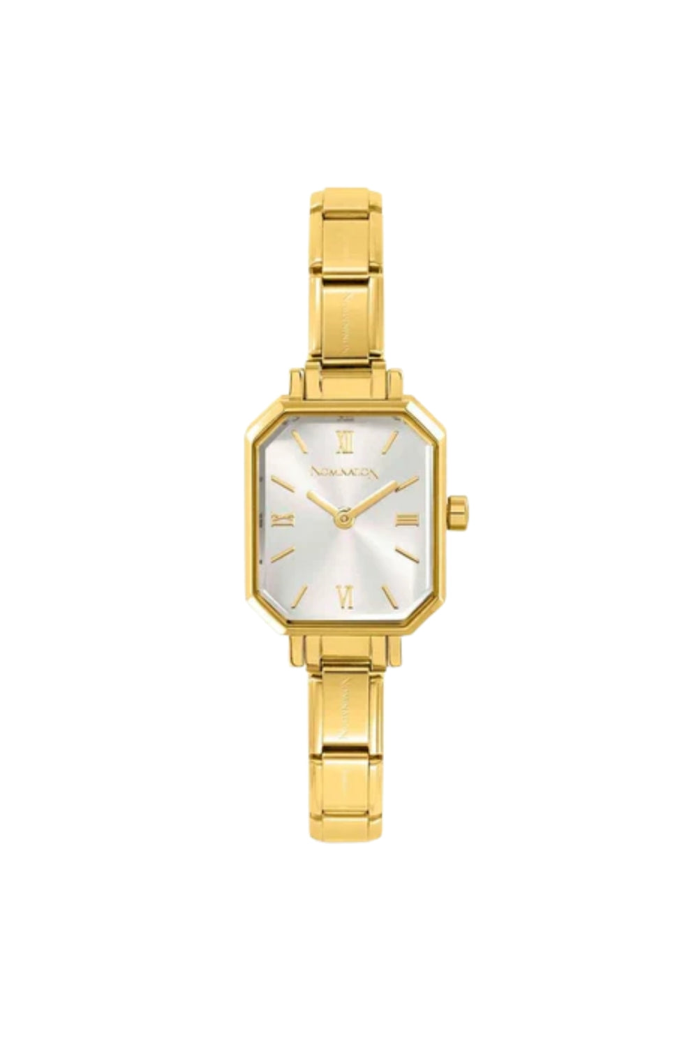 Paris Watch With Steel Strap Rectangular Gold Silver