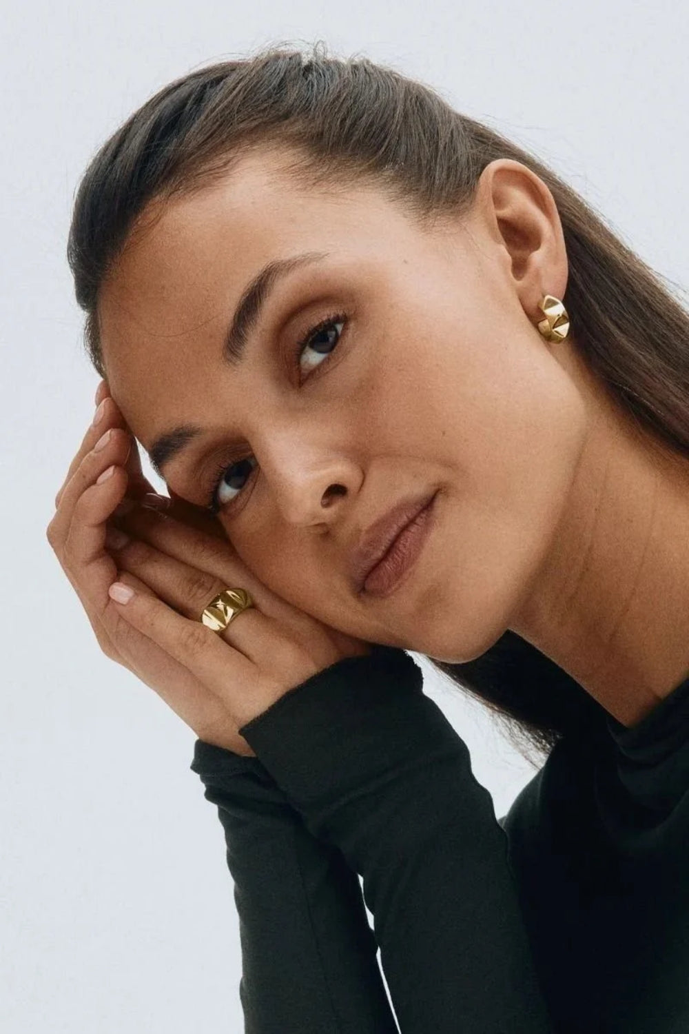 Peak Rivet Creoles Gold