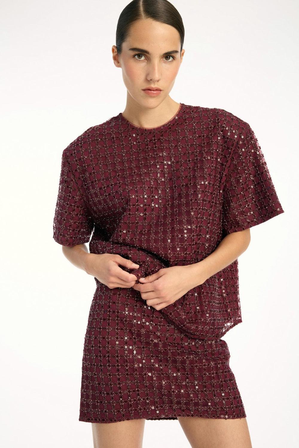 beaded oversized top