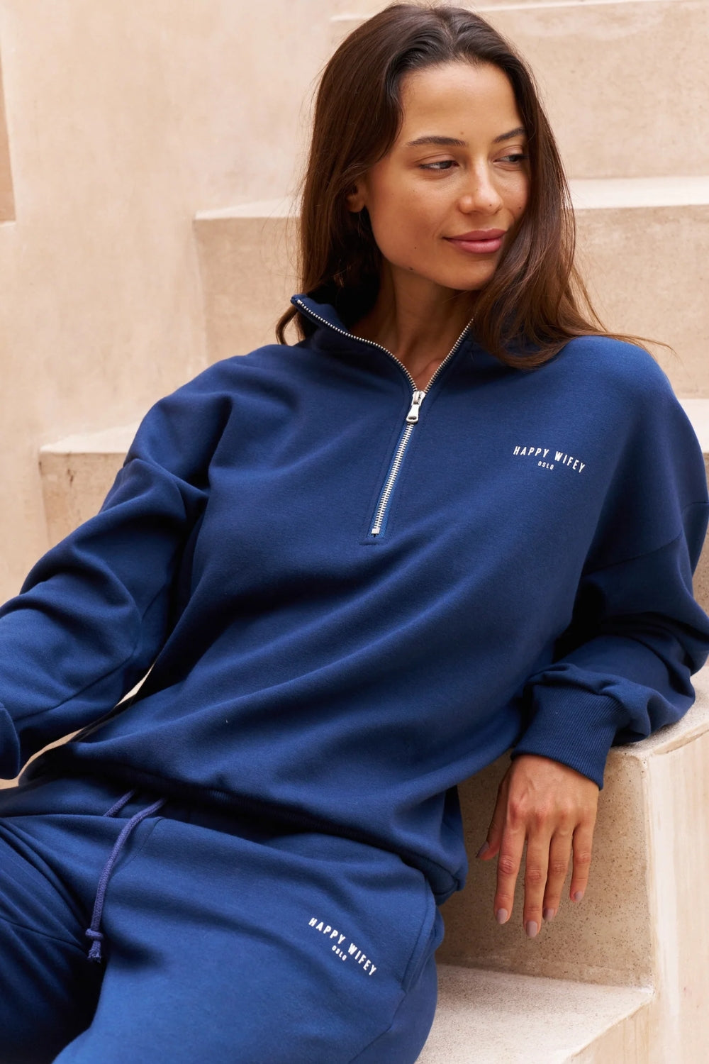 The Half Zip Sweatshirt Navy