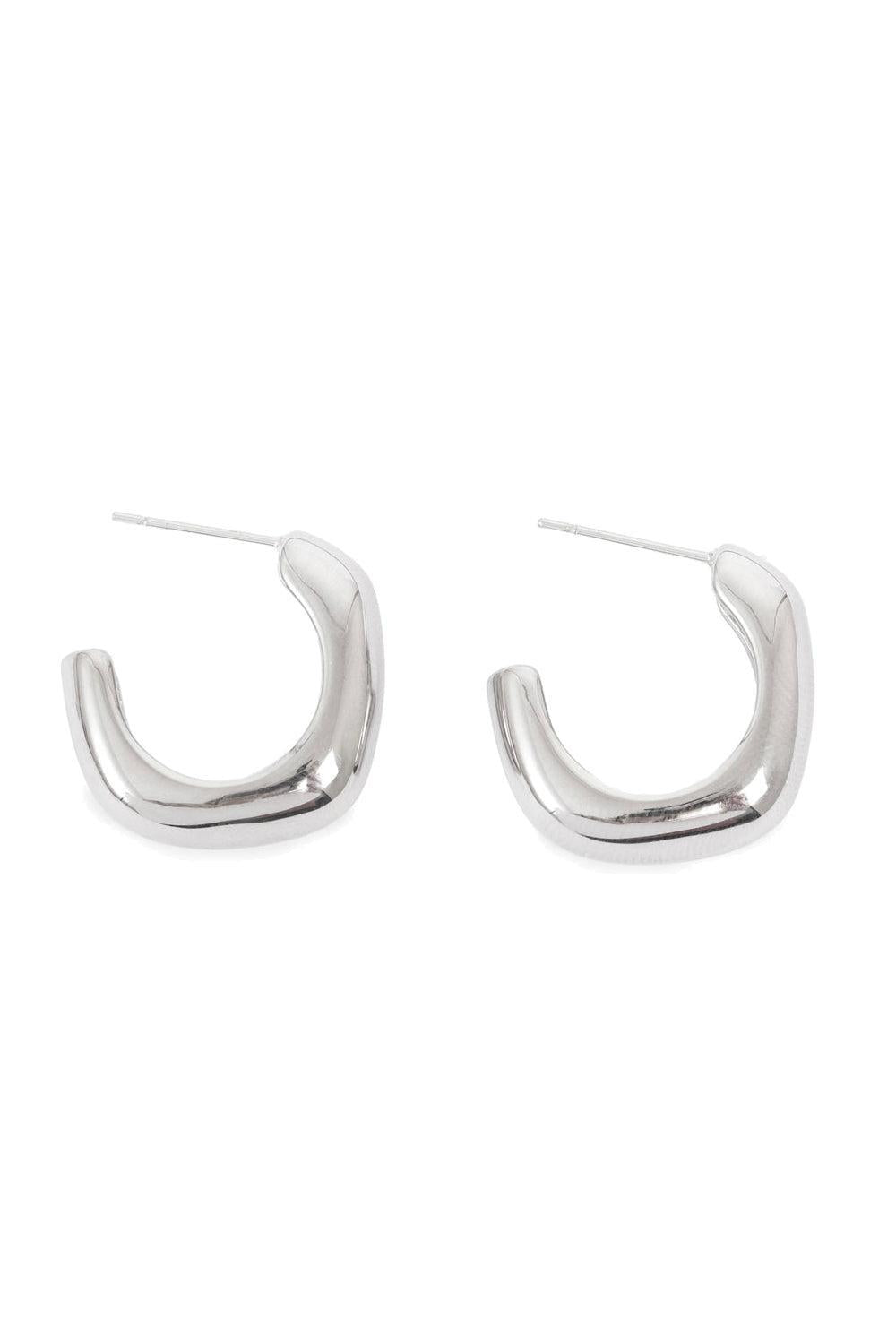 bubly Square creol Hoops Silver