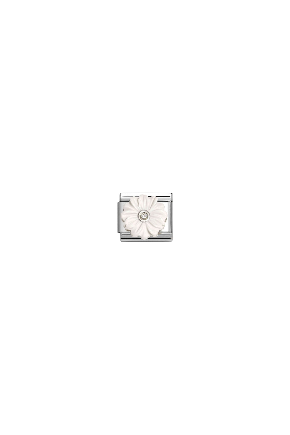 Stone Symbols 925 Sterling Silver & CZ White Flower