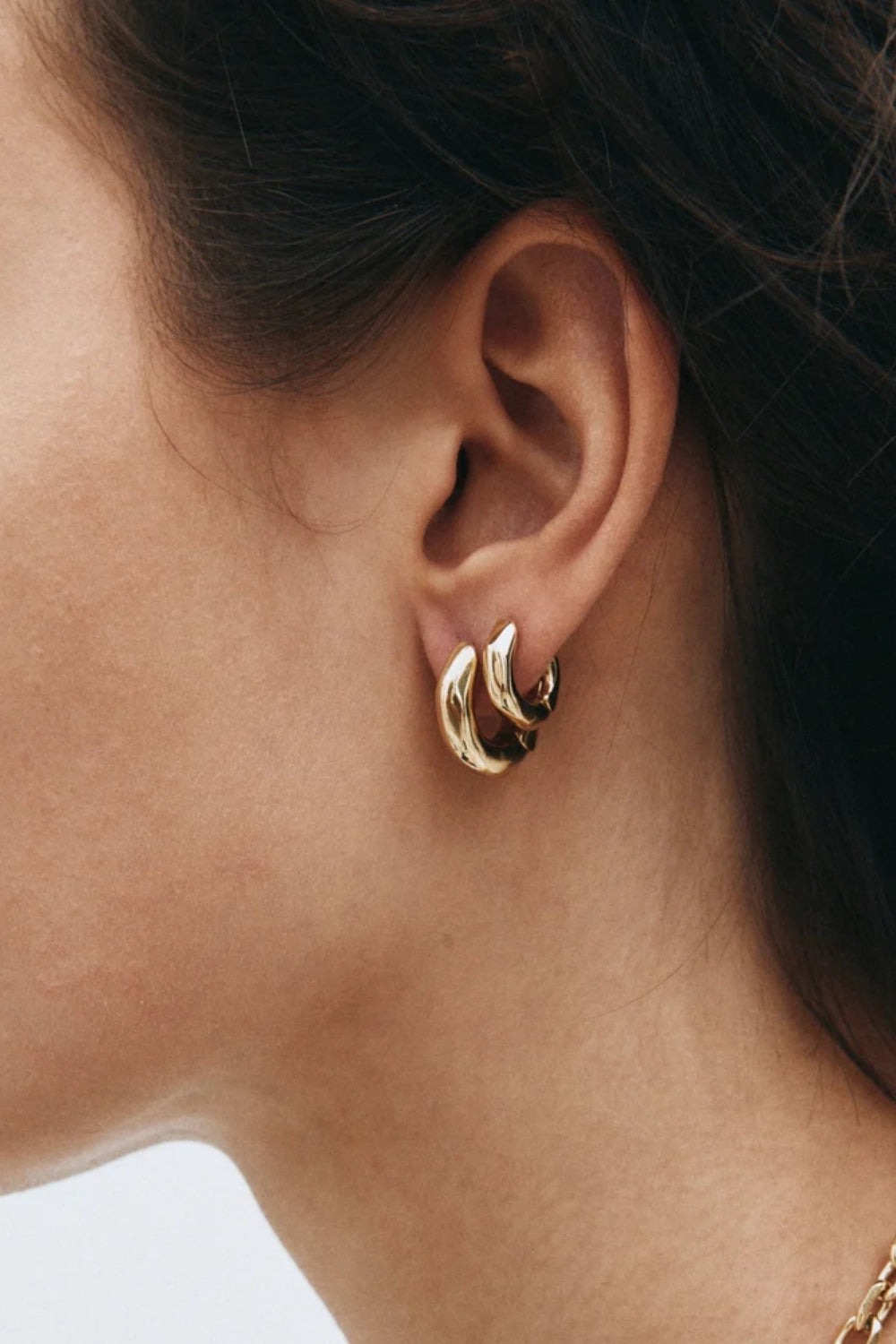 Crystalite Hoops Gold L