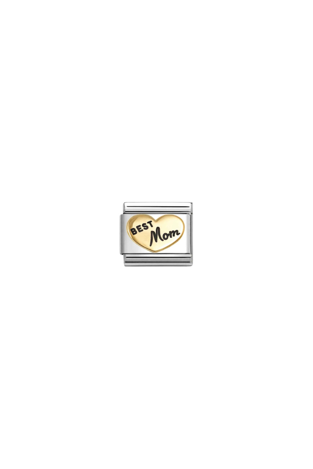 Symbols 18k Gold & Enamel Best Mom Heart