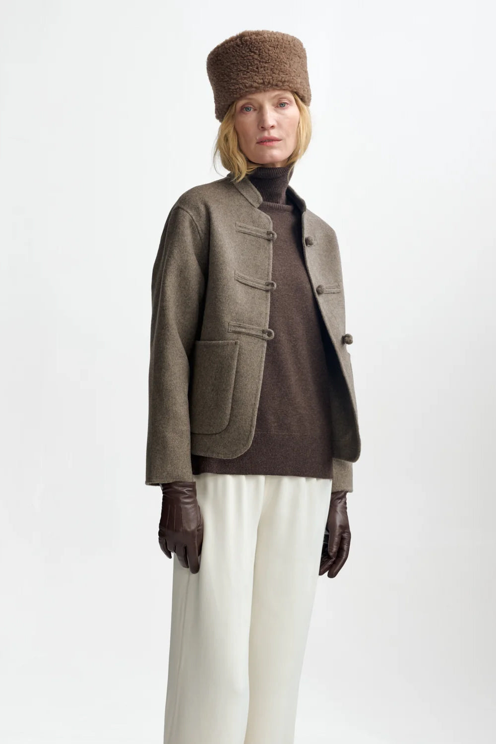 Phoebe Wool Jacket Wood