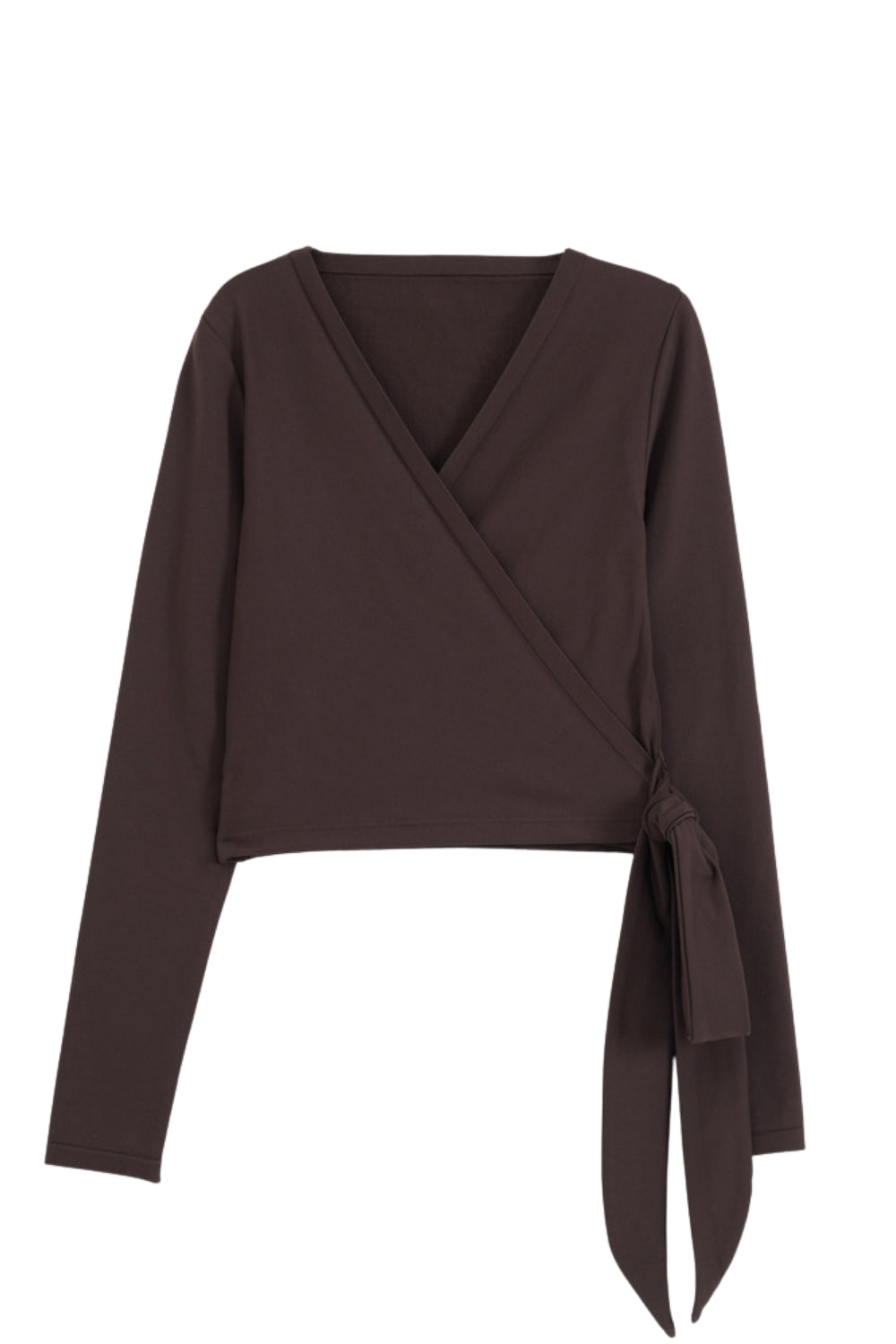 Shape Seamless Wrap Long Sleeve Chocolate