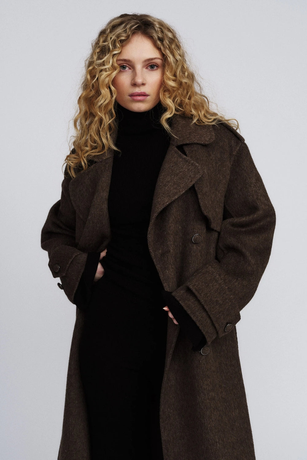 Yua Coat Dark Brown