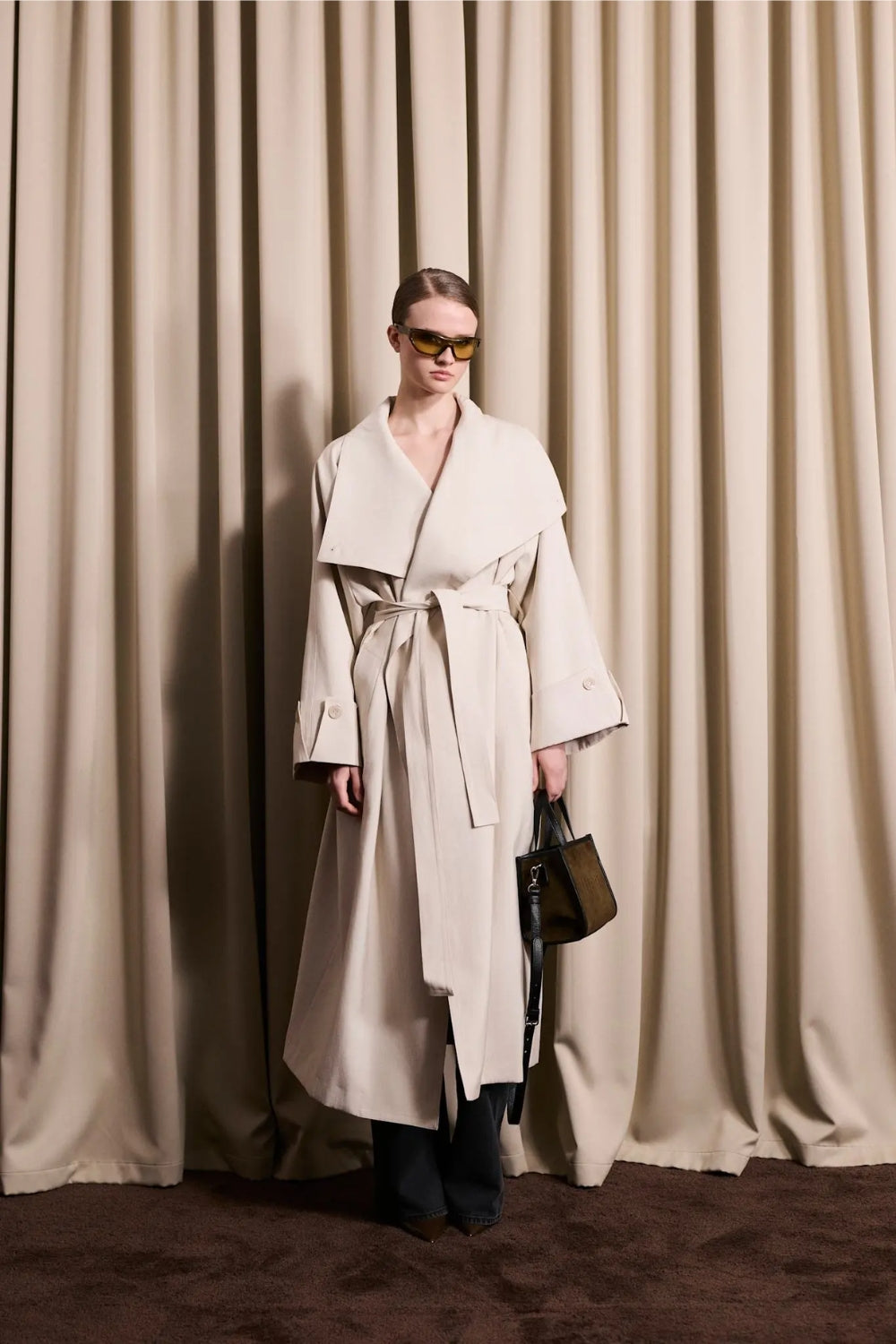 Atari Oversized Trenchcoat Dove White
