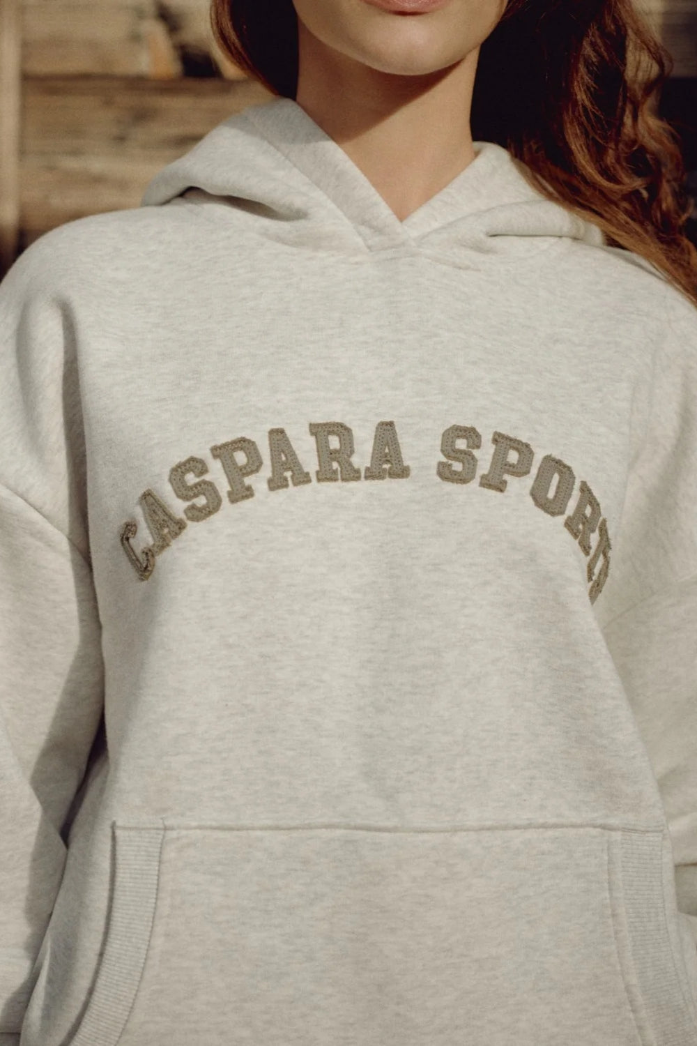 W. CS Hoodie Grey Melange w. Khaki