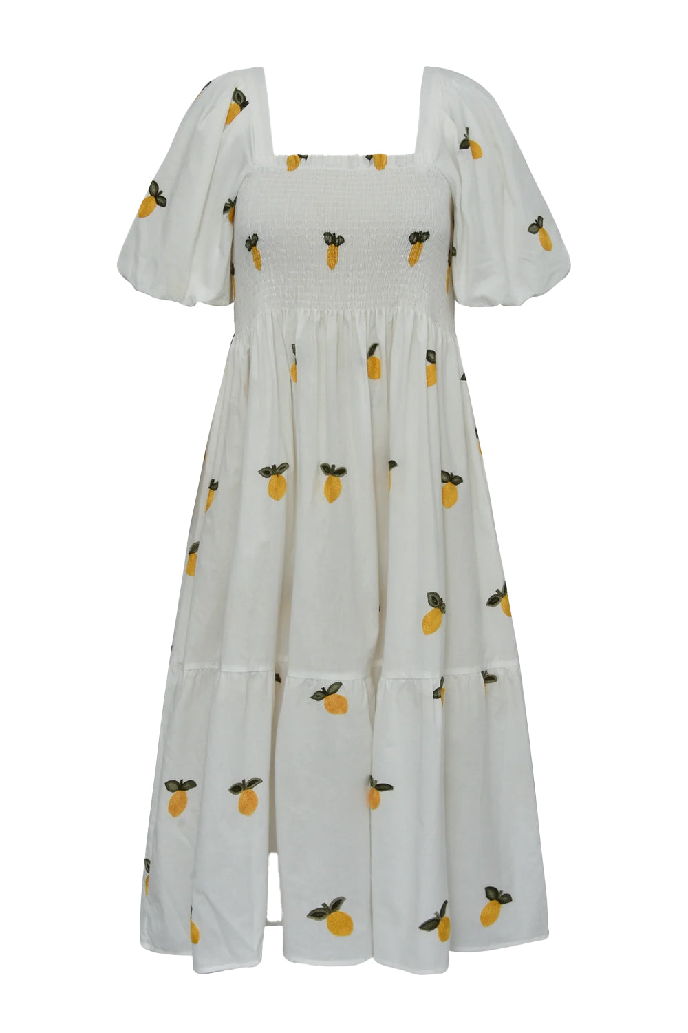 Cheri fruit dress White/yellow