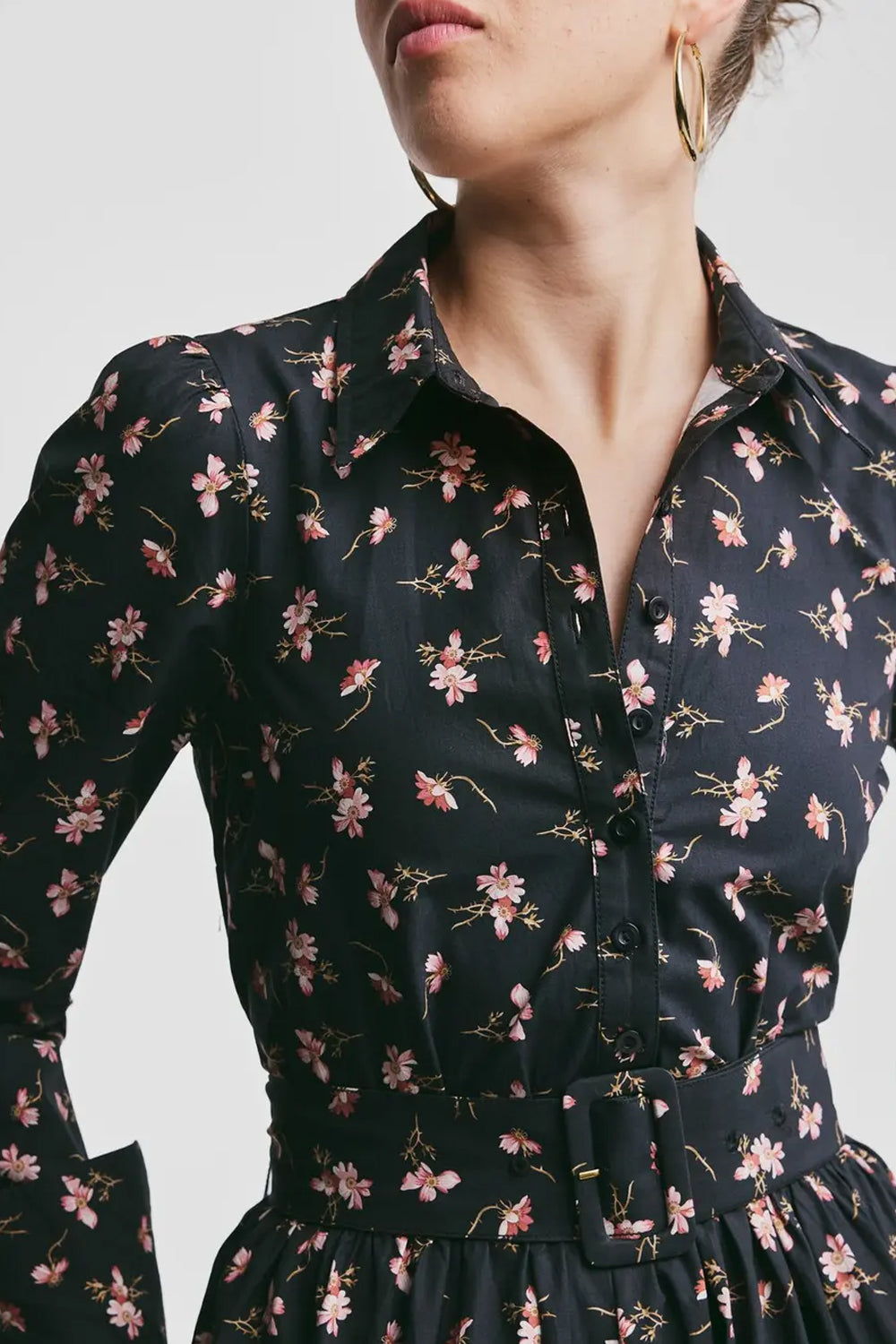 Poplin Shirt Dress Petals