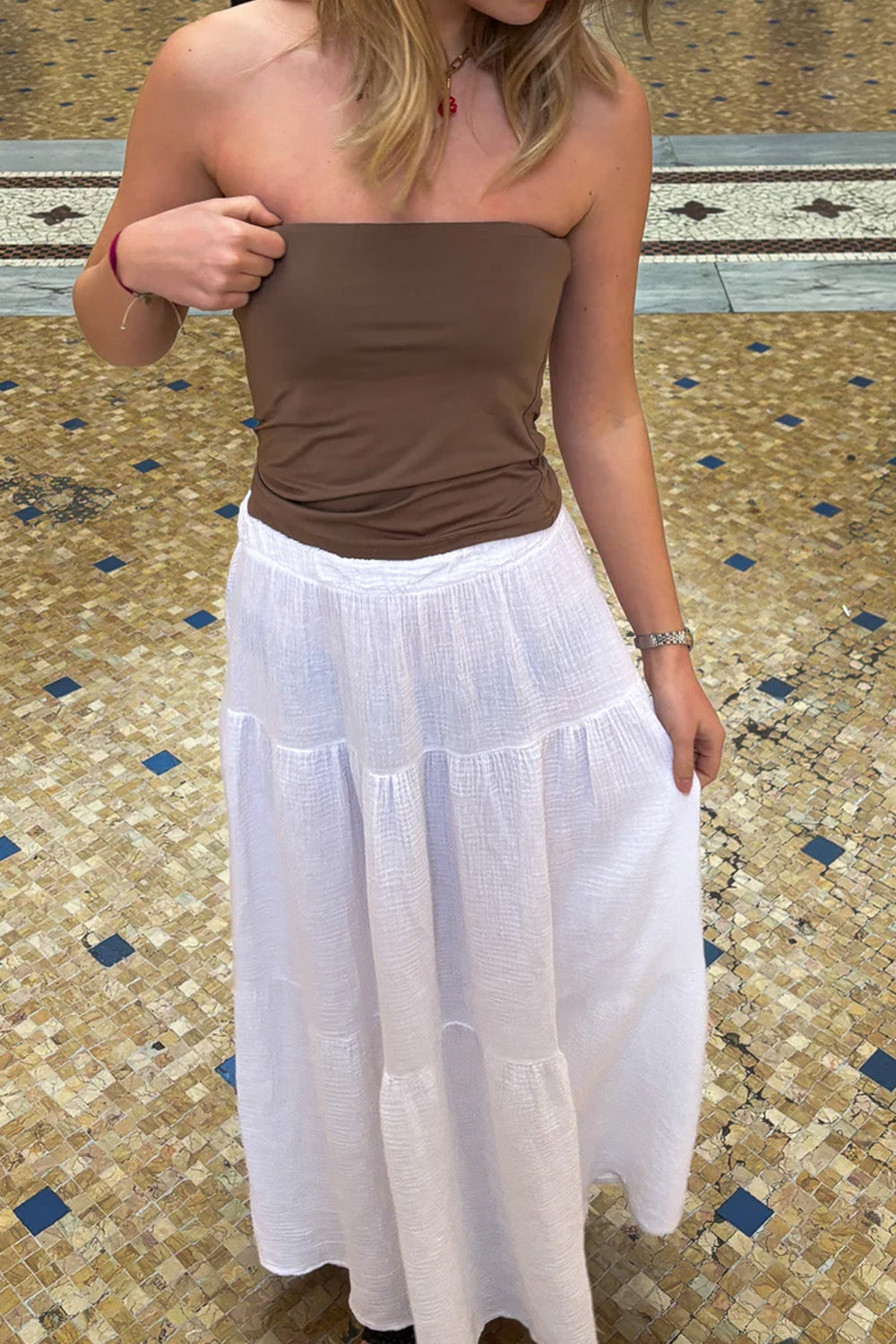 Leyla Skirt White