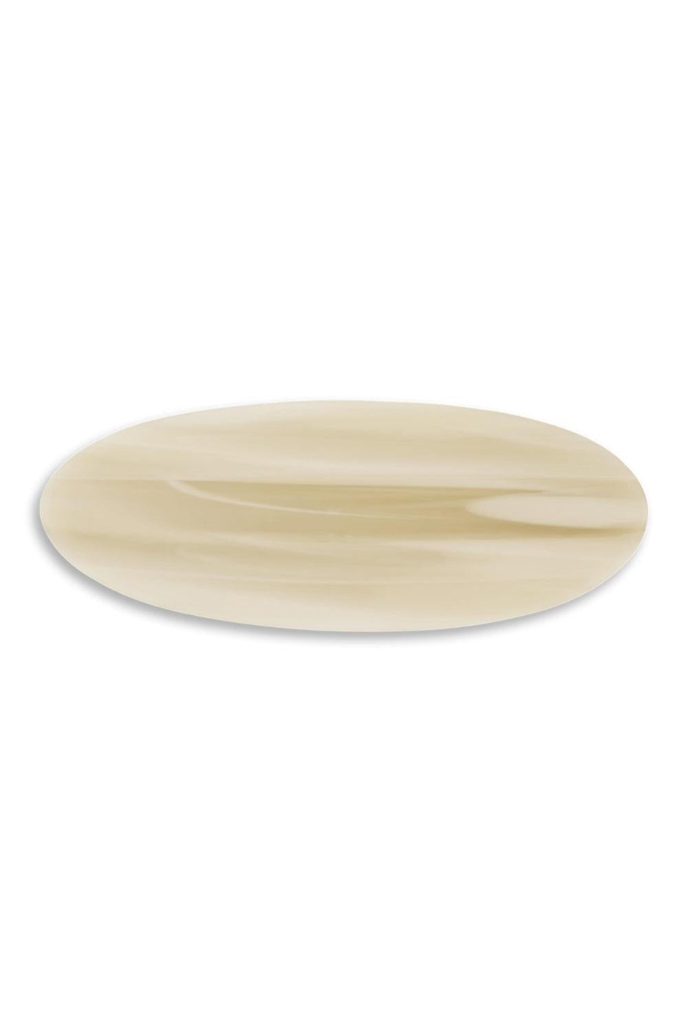 Oval Bone Clip Ivory