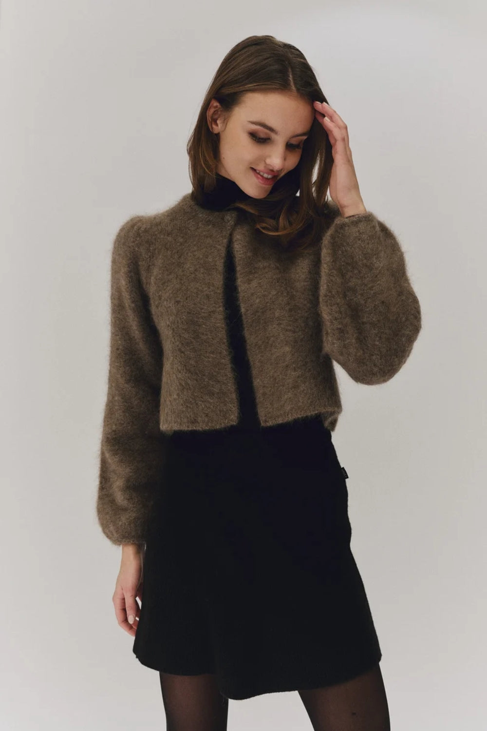Amelia Chunky Cardigan Brown