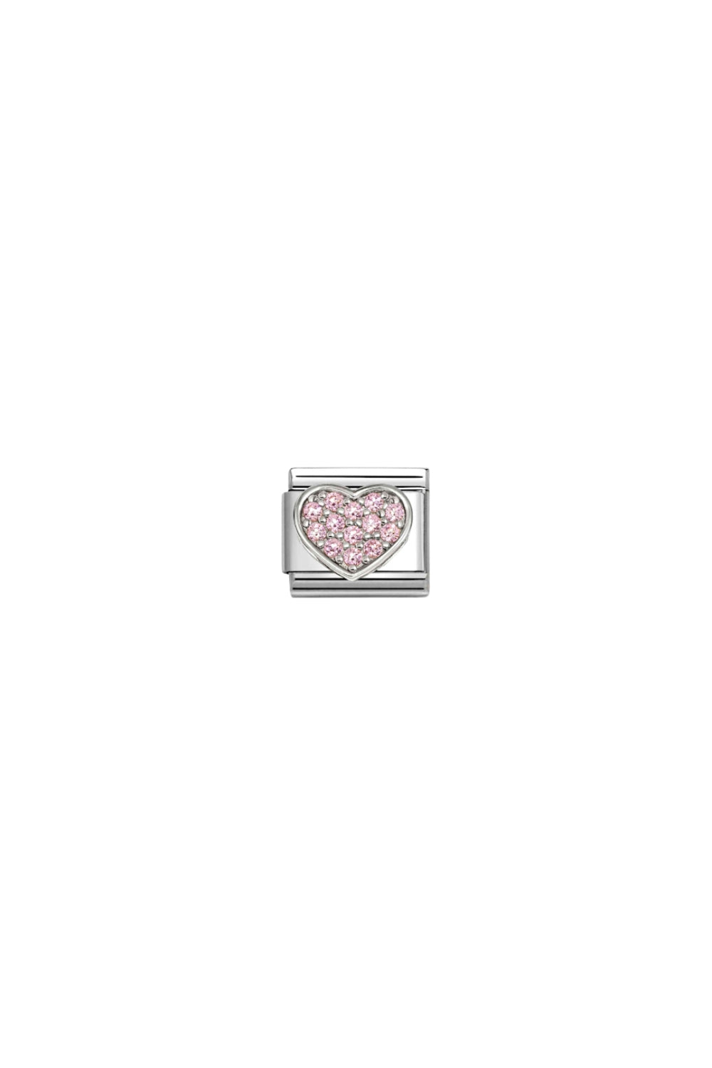 Symbols 925 Sterling Silver &  CZ Rich Pink Heart