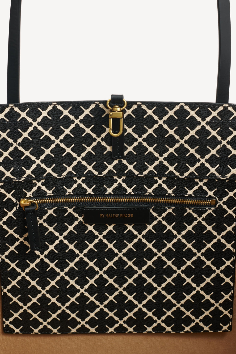 Abi printed Tote Bag Black