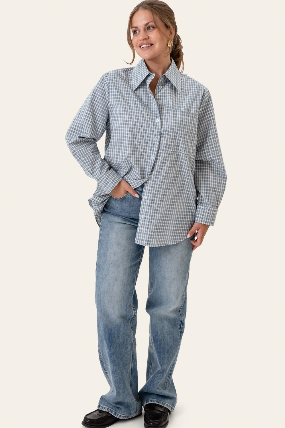 IsabellaIC Shirt Blue Check