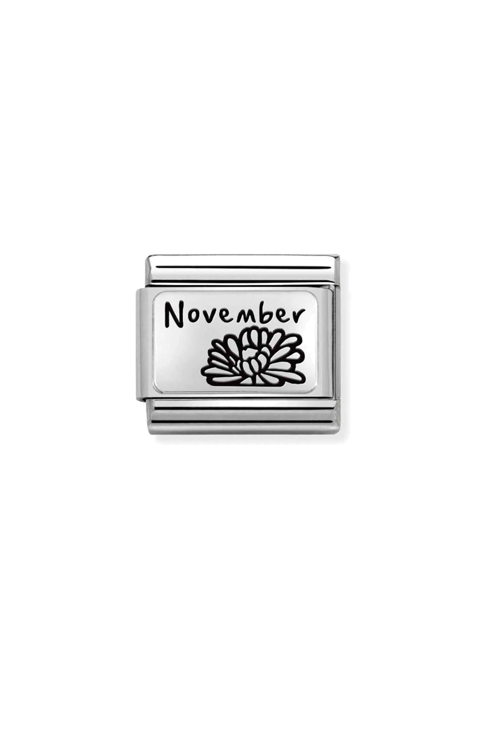 MONTH FLOWER PLATE 925 sterling silver NOVEMBER