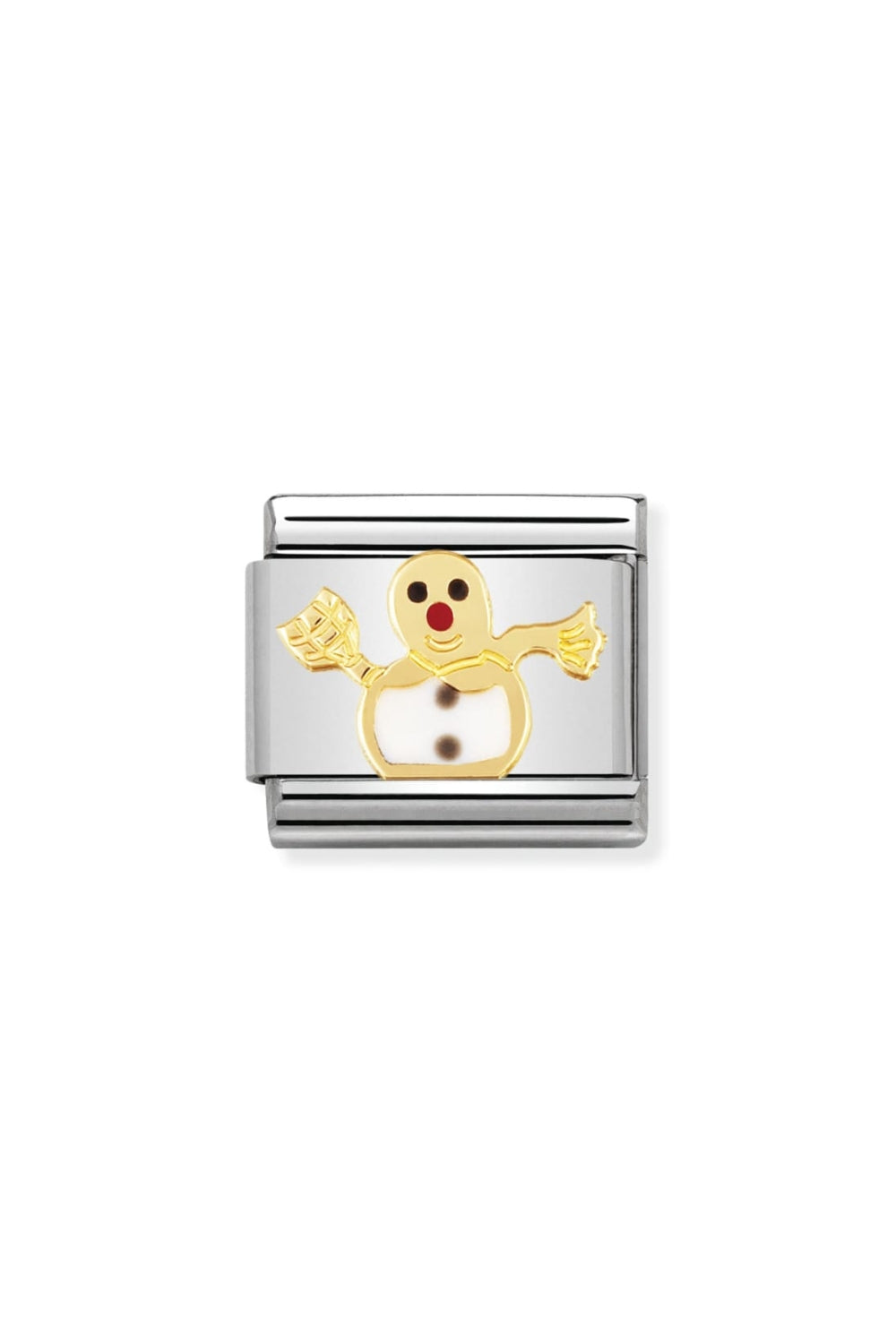 Christmas symbols 18k Gold & enamel Snowman