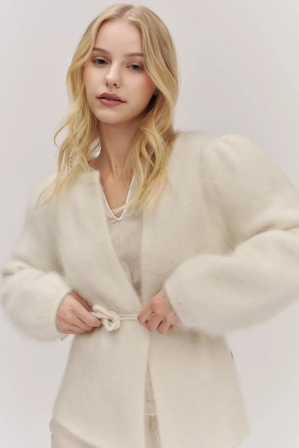Fredrikke Chunky Cardigan Bright White